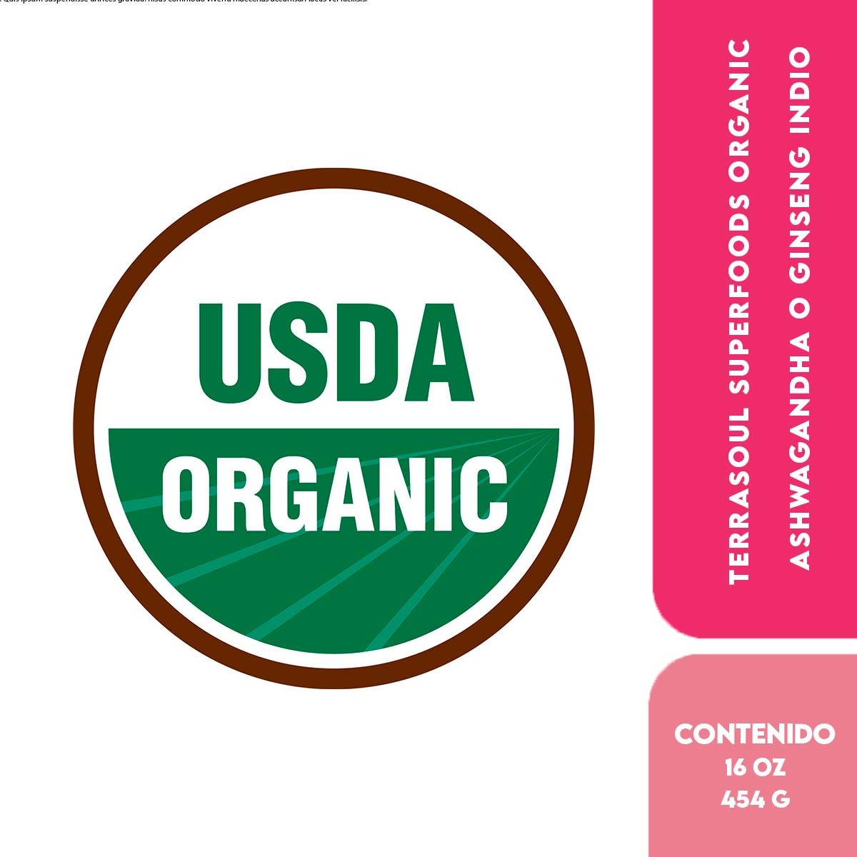Terrasoul Superfoods Organic Ashwagandha o Ginseng Indio en Polvo de Raíz Adaptógena Reduce Inflamación y Ansiedad 16 oz (454 g) - Imagen 4