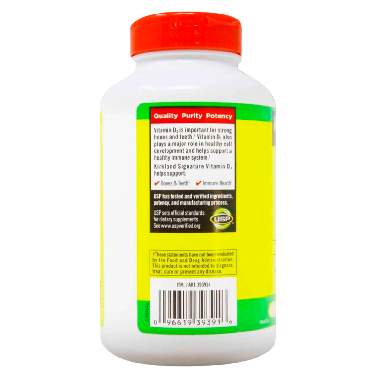 Kirkland Extra Strength Vitamina D3 50 mcg (2000 IU) Apoya la Salud Ósea y Sistema Inmune 600 Cápsulas Blandas - Imagen 2