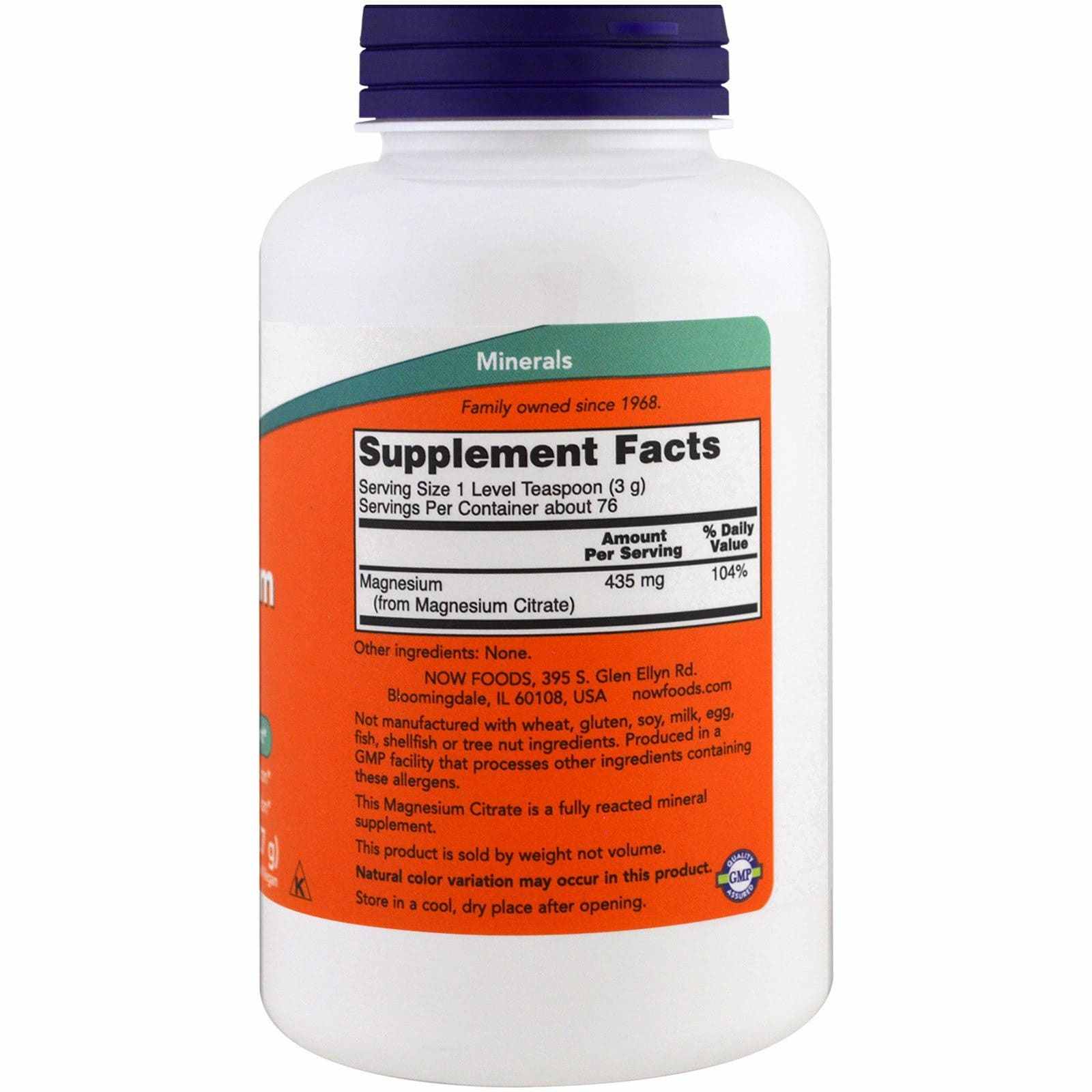 Now Citrato de Magnesio en Polvo - Magnesium Citrate Pure Powder 8 oz. (227 g) - Imagen 2