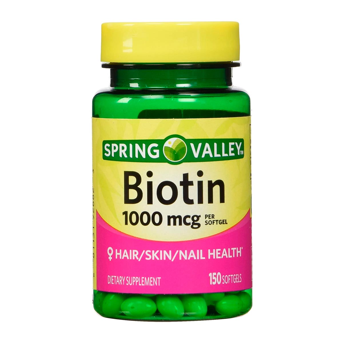 Spring Valley Biotina 1,000 mcg 150 Cápsulas Blandas