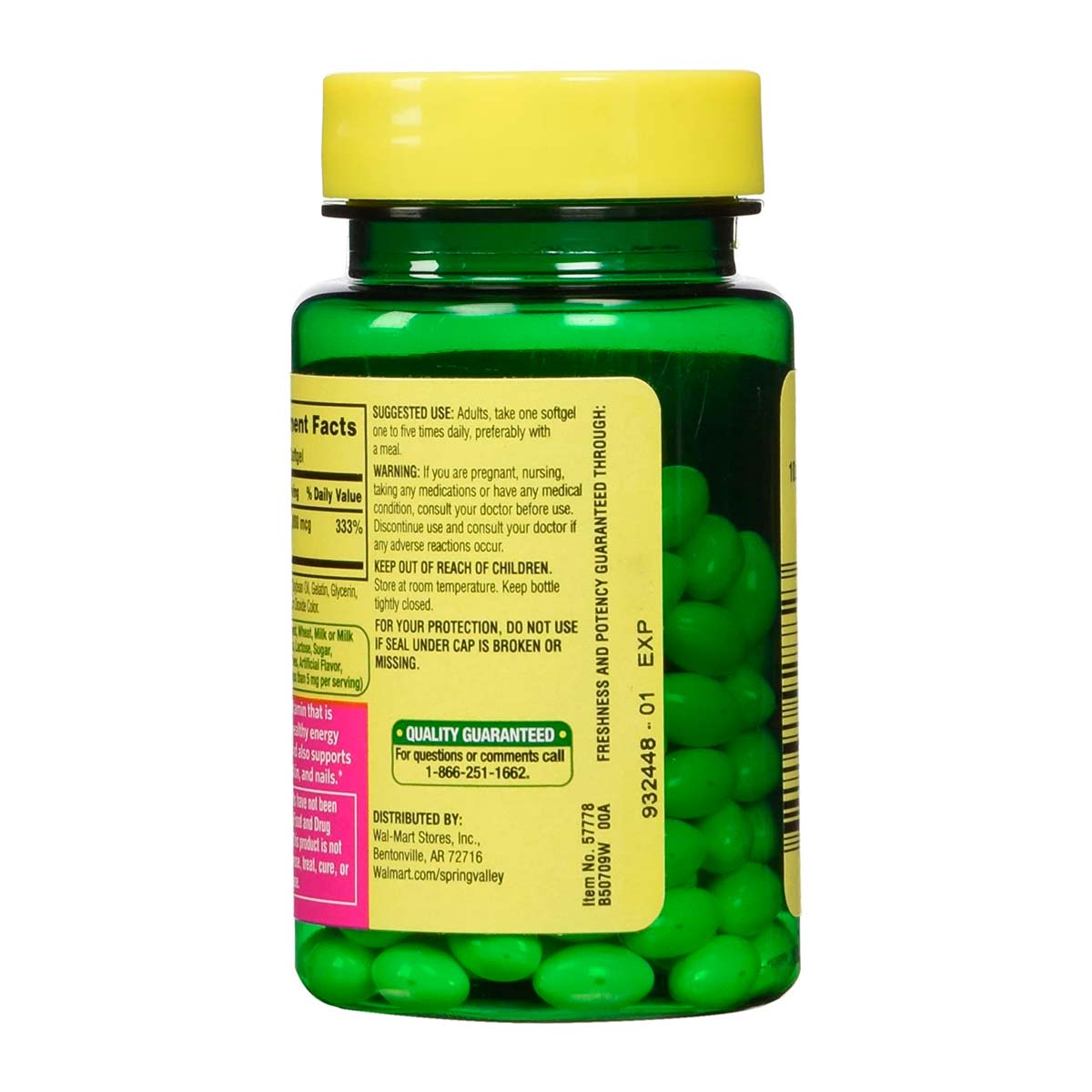 Spring Valley Biotina 1,000 mcg 150 Cápsulas Blandas - Imagen 3