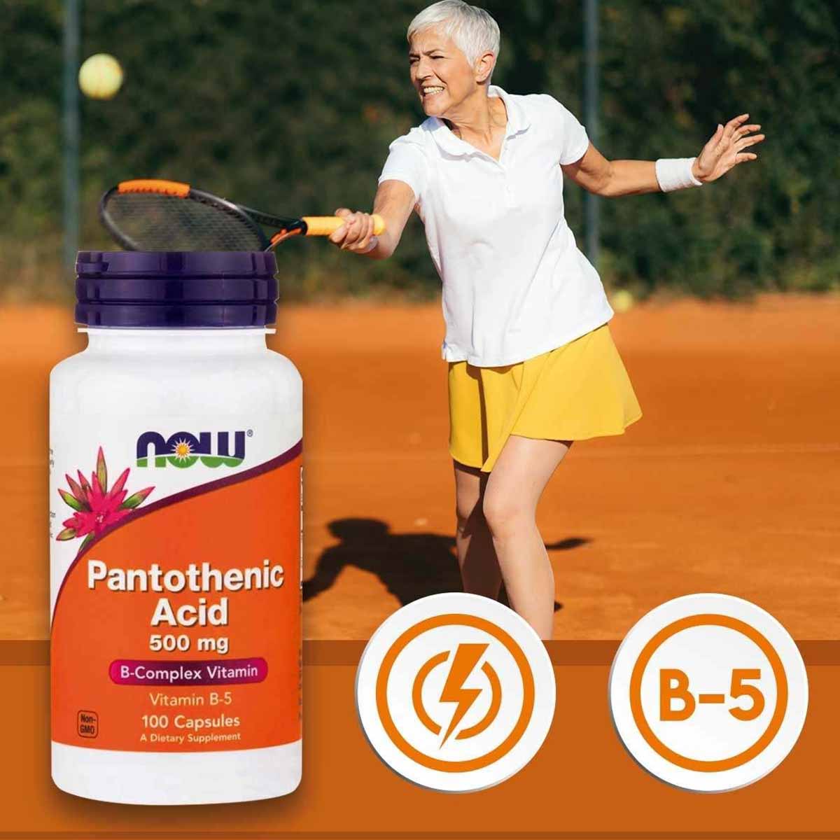 Now Acido Pantotenico / Pantothenic Acid Vitamina B-5 500 mg 100 Cápsulas - Imagen 2
