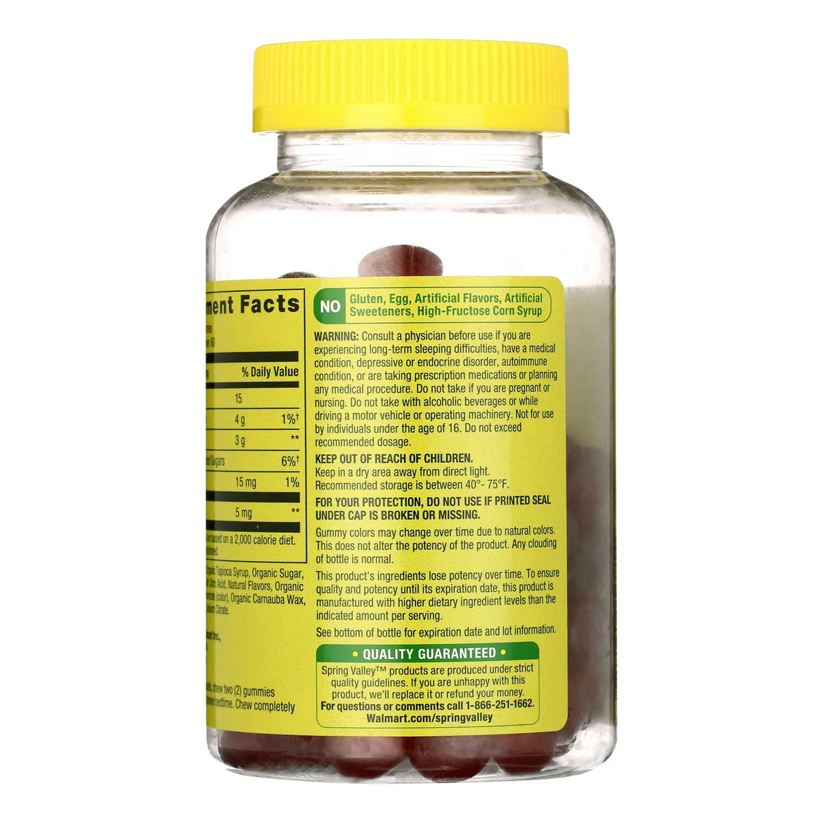 Spring Valley Melatonina 5 mg Sabor a Fresa Soporte para el Sueño 120 Gomitas Vegetarianas - Imagen 2