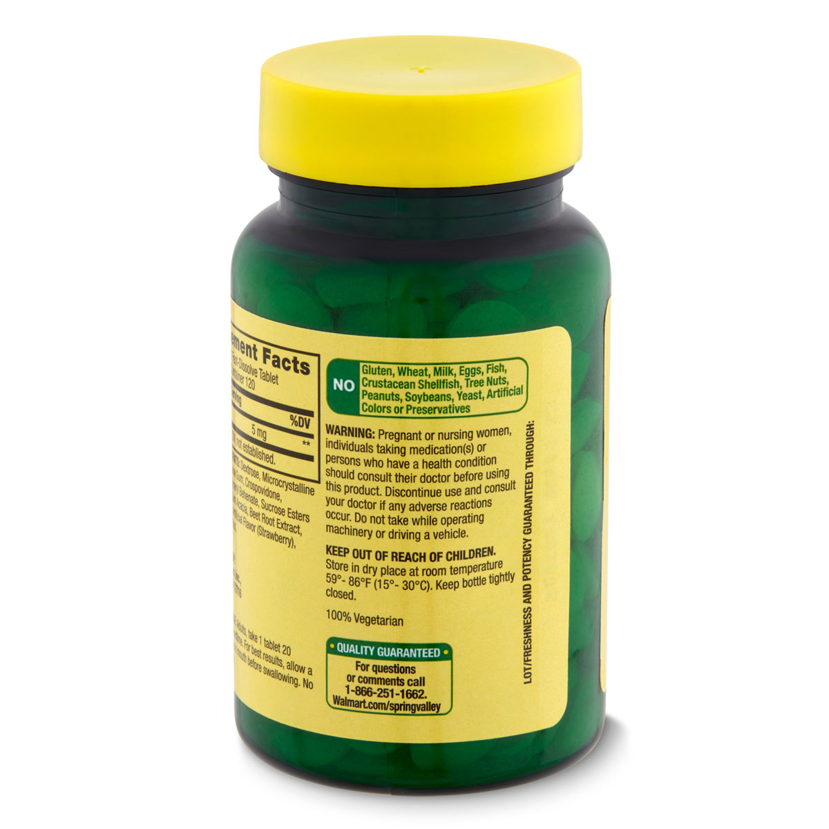 Spring Valley Melatonina 5 Mg Sabor a Fresa 120 Tabletas - Imagen 3