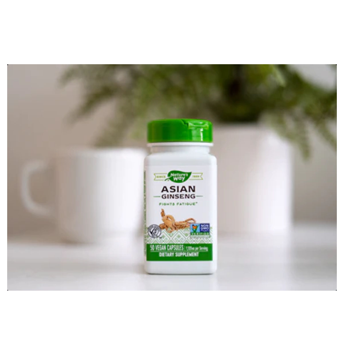 Nature's Way Asian Ginseng Combate La Fatiga 1,120 mg Por Servicio 100 Cápsulas Veganas - Imagen 5