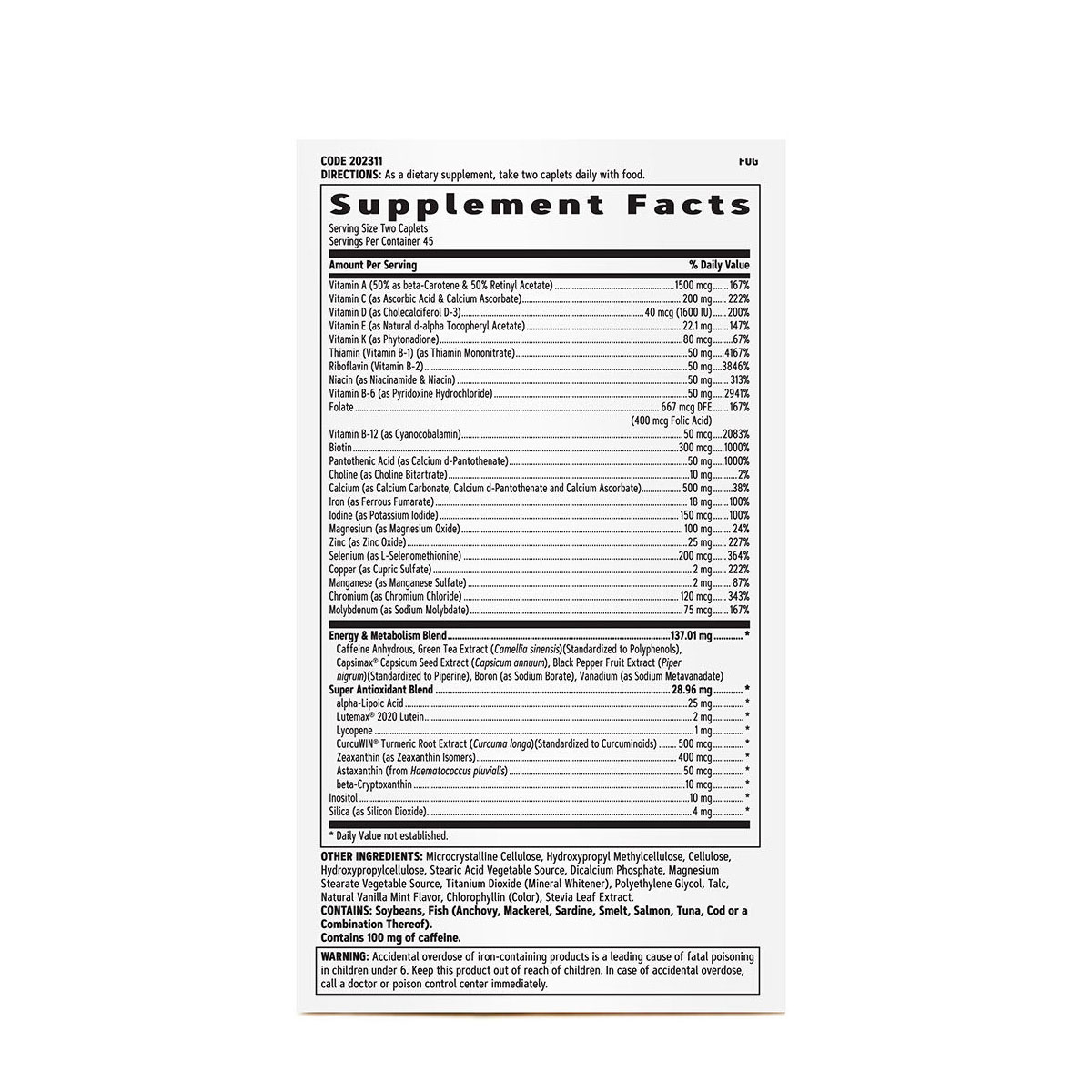 GNC Womens Multivitamina Mujer Energía y Metabolismo 90 Cápsulas - Imagen 3