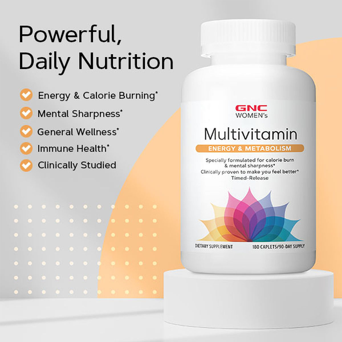 GNC Womens Multivitamina Mujer Energía y Metabolismo 90 Cápsulas - Imagen 4