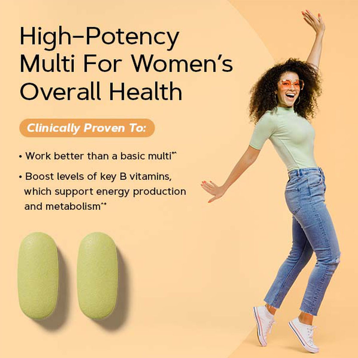 GNC Womens Multivitamina Mujer Energía y Metabolismo 90 Cápsulas - Imagen 5