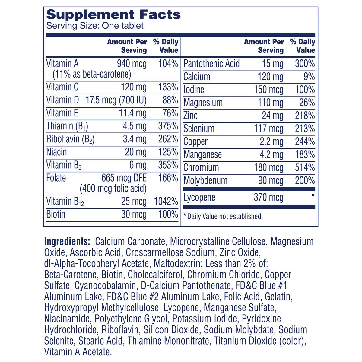 Bayer One A Day Men's 50+ Suplemento Multivitaminico, Apoyo en 6 Áreas para Tener un Envejecimiento Saludable 300 Tabletas - Imagen 2