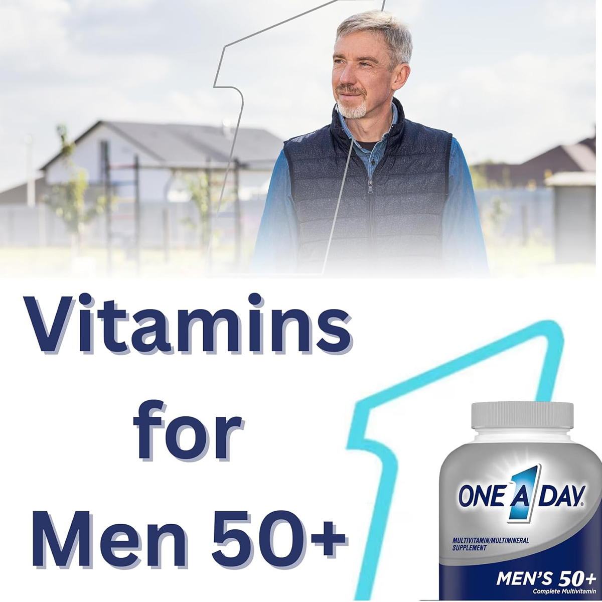 Bayer One A Day Men's 50+ Suplemento Multivitaminico, Apoyo en 6 Áreas para Tener un Envejecimiento Saludable 300 Tabletas - Imagen 5