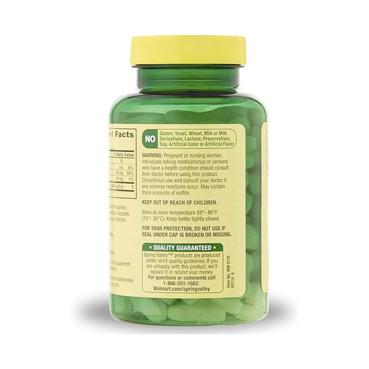 Spring Valley Colágeno Tipo 1 & 3 + Vitamina C, Salud del Cabello, Piel y Uñas 1,000 mg 90 Tabletas - Imagen 2