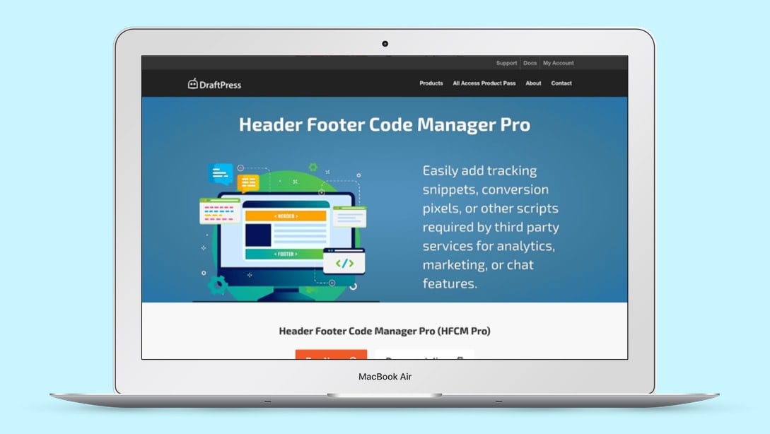 Header footer code manager image