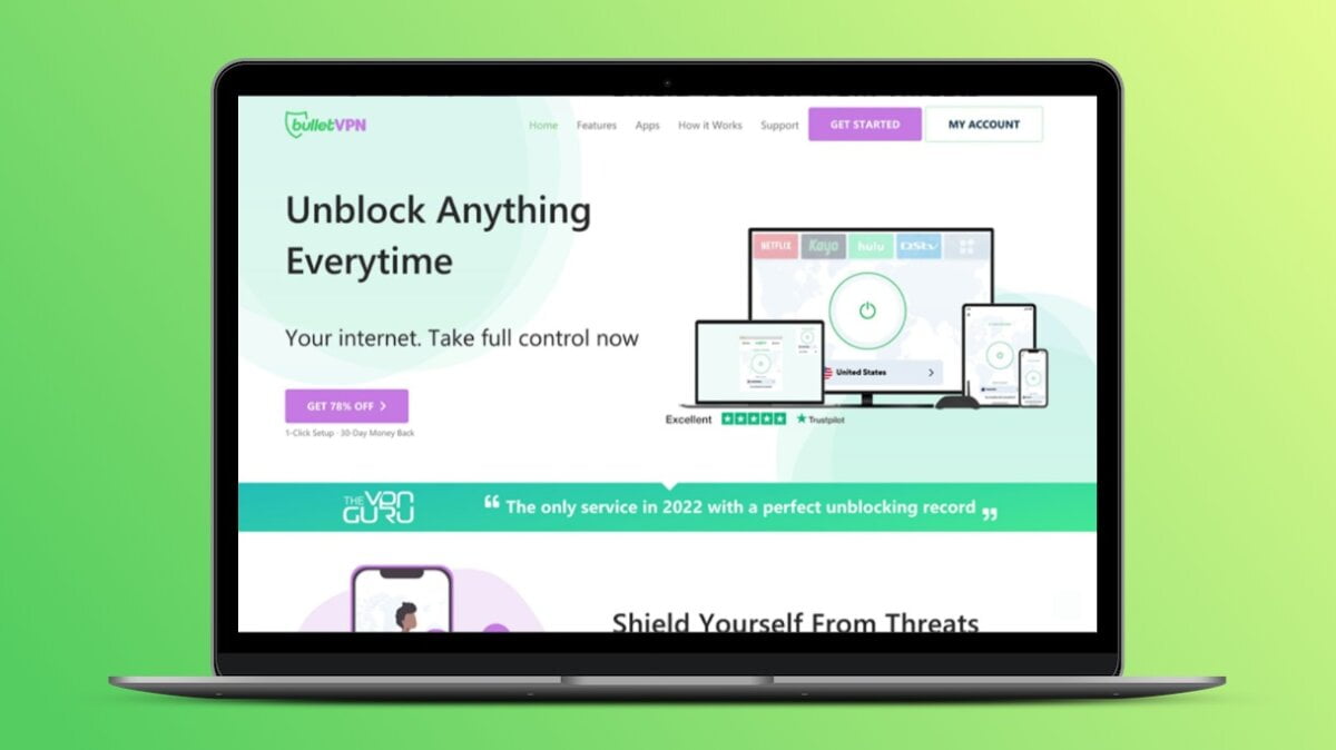 bulletvpn lifetime deal image