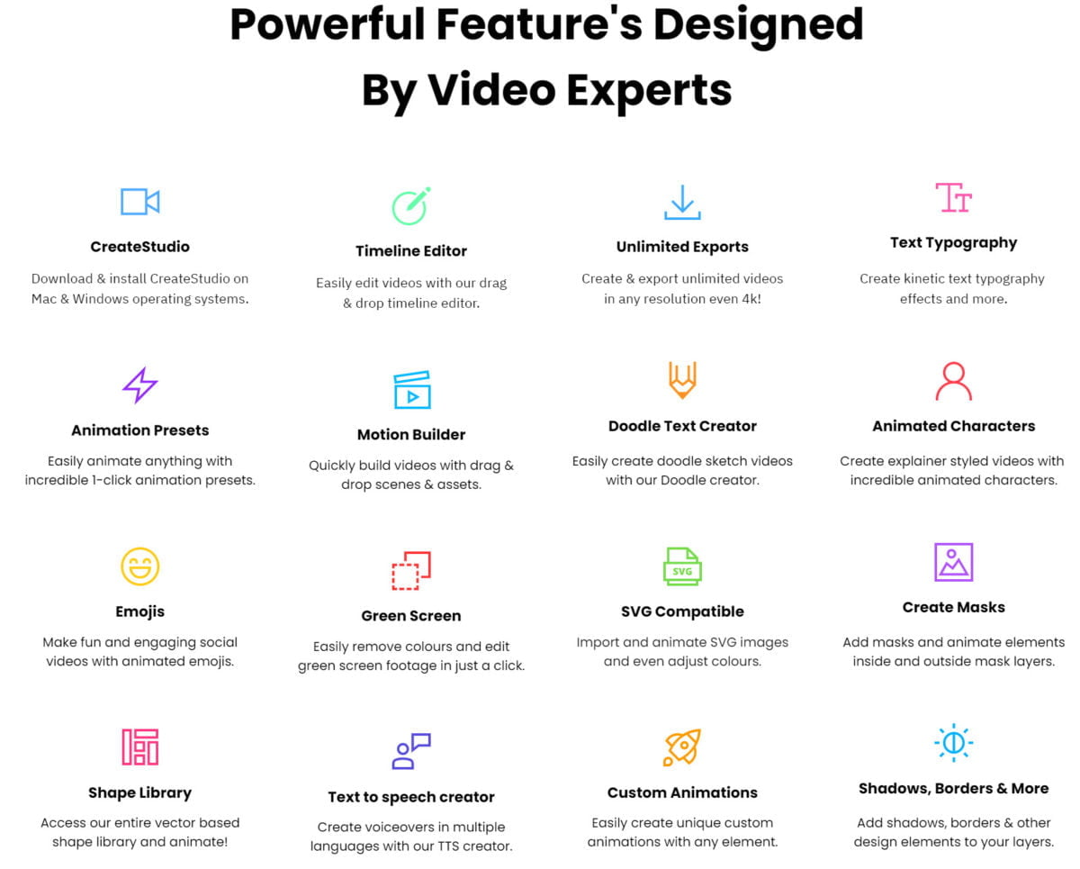 CreateStudio Features