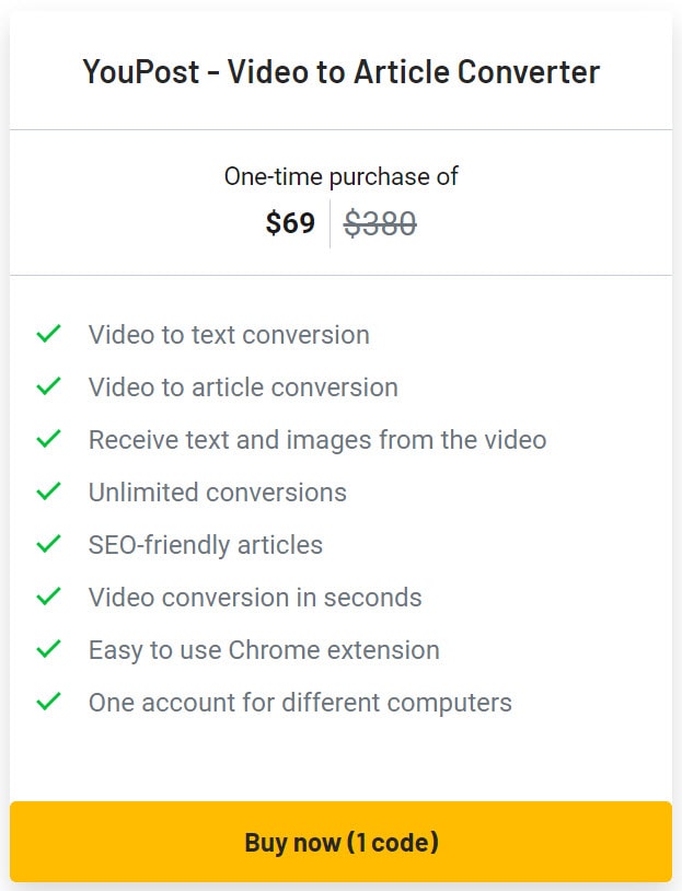 Youpost lifetime deal pricing