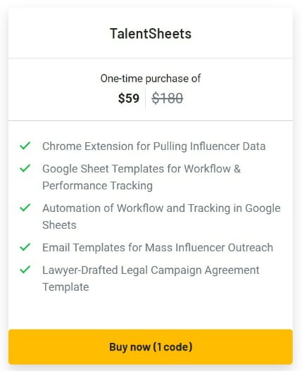 talentsheets lifetime deal image 2