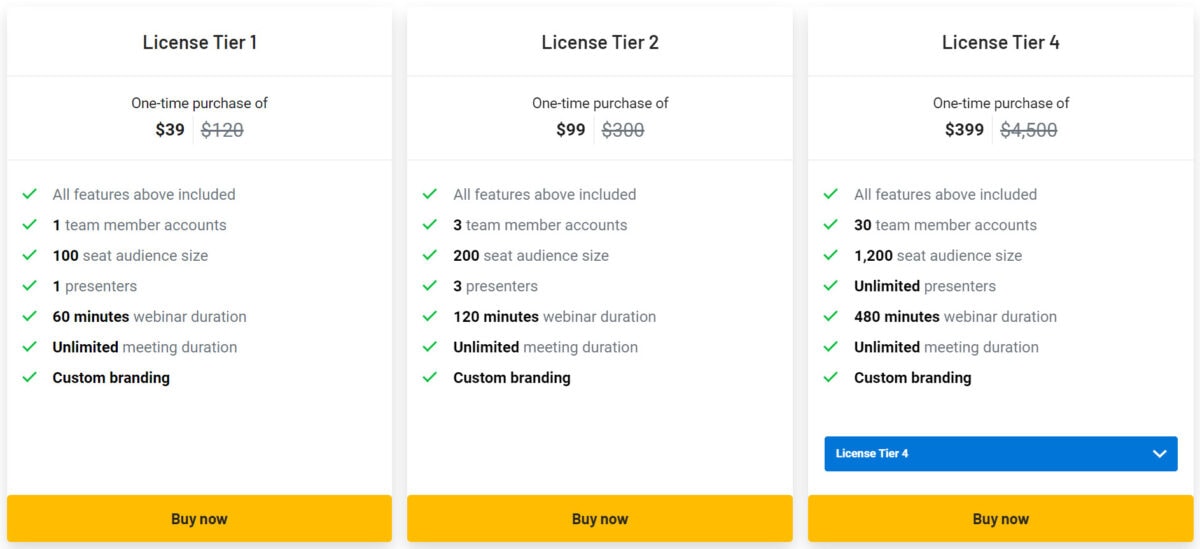 Cloudpresenter lifetime deal pricing