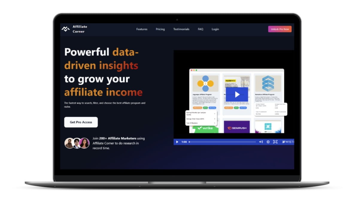 Affiliate Corner Lifetime Deal Image