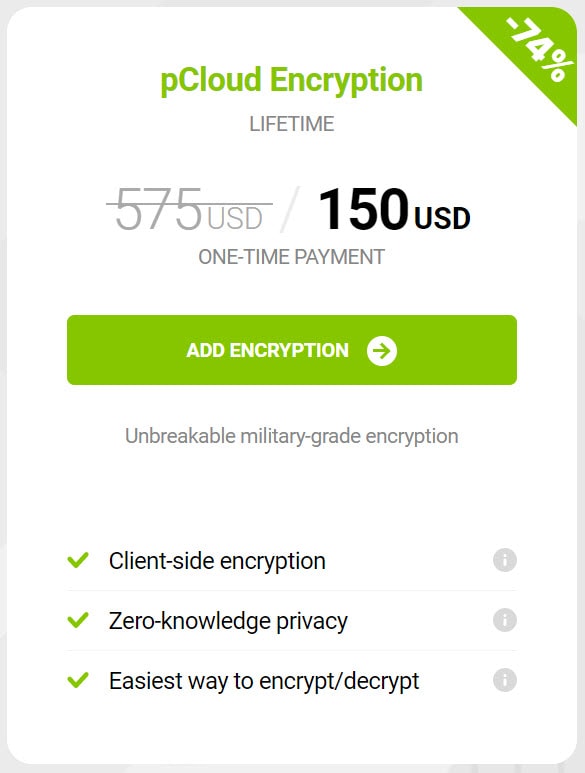 Pcloud encryption lifetime deal pricing i