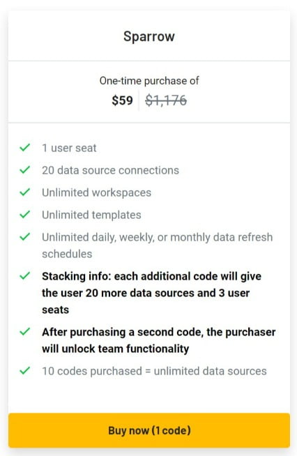 sparrow lifetime deal image