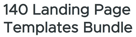 140 Landing Page Templates Bundle Lifetime License Logo