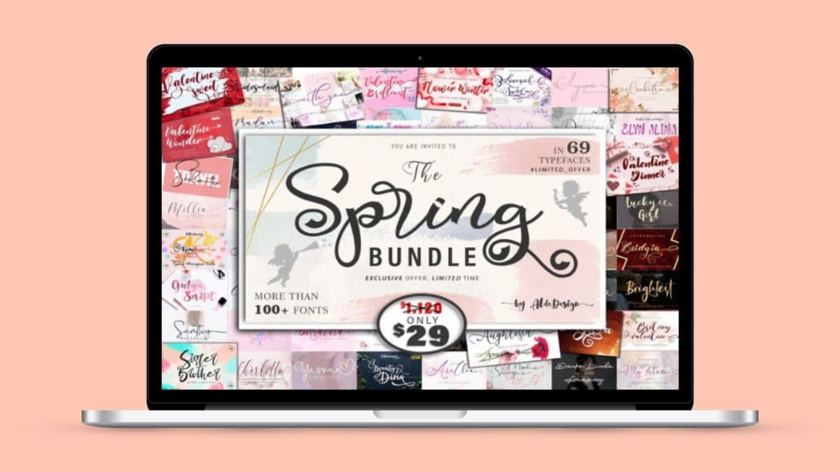 Spring Fonts Bundle Deal