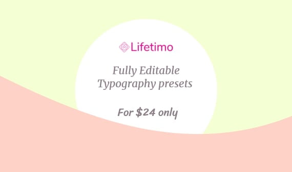 fully editable typography presets