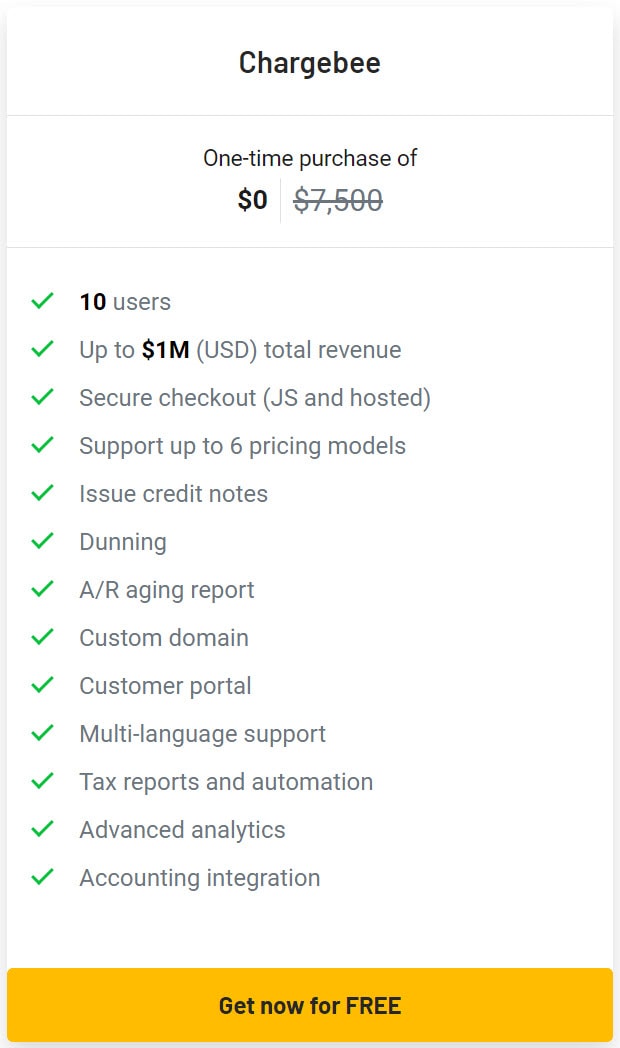 Chargebee Lifetime Deal Pricing