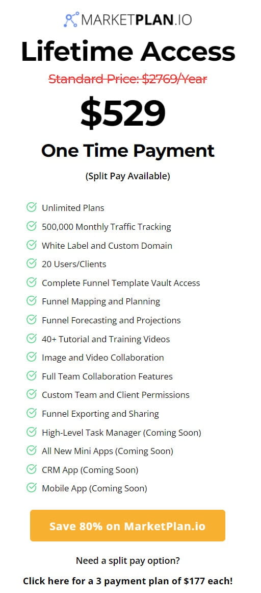 Marketplan Lifetime Deal Regular Deal