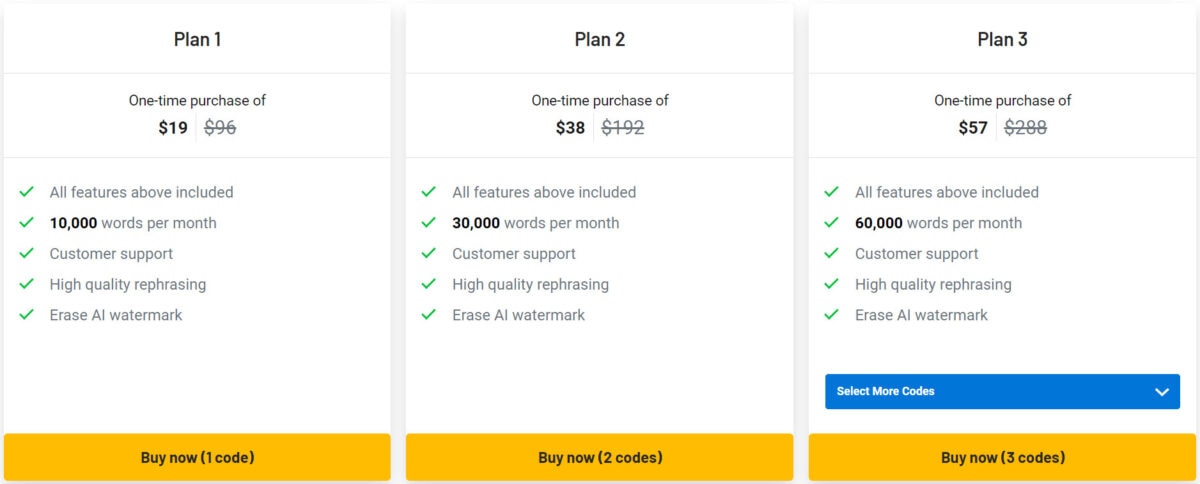 Gptinf lifetime deal pricing