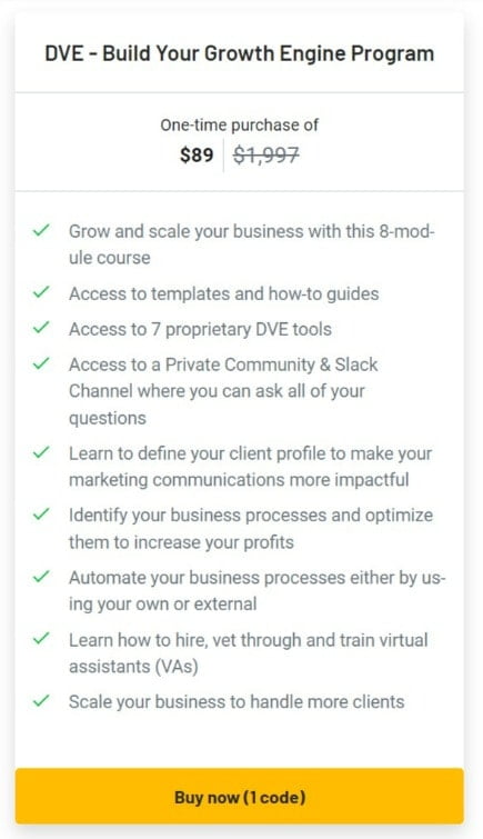DVE lifetime deal image