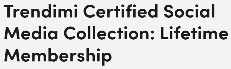 Trendimi Certified Social Media Course Lifetime Deal Logo