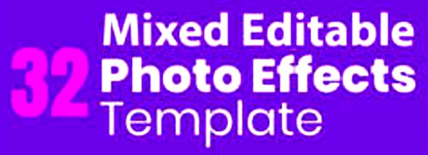 32 Editable Photo Effect Templates Lifetime Access Logo