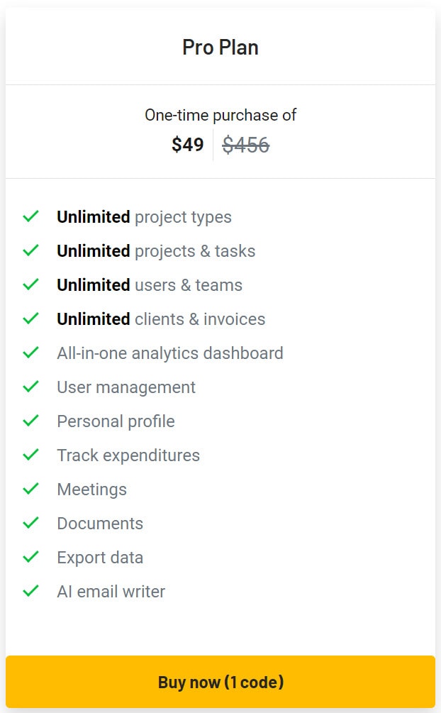 Focus analytics lifetime deal pricing
