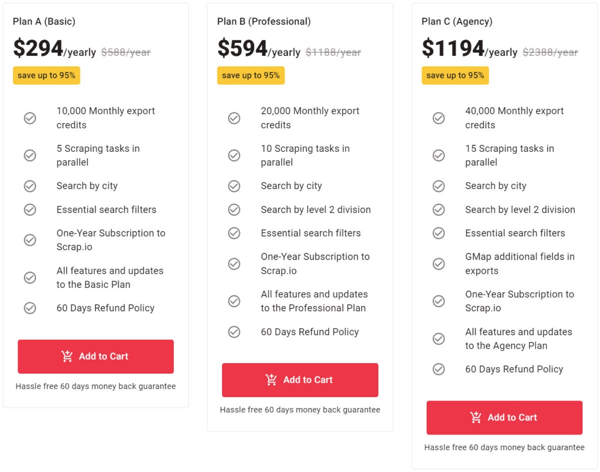 Scrap.io Annual Deal Pricing