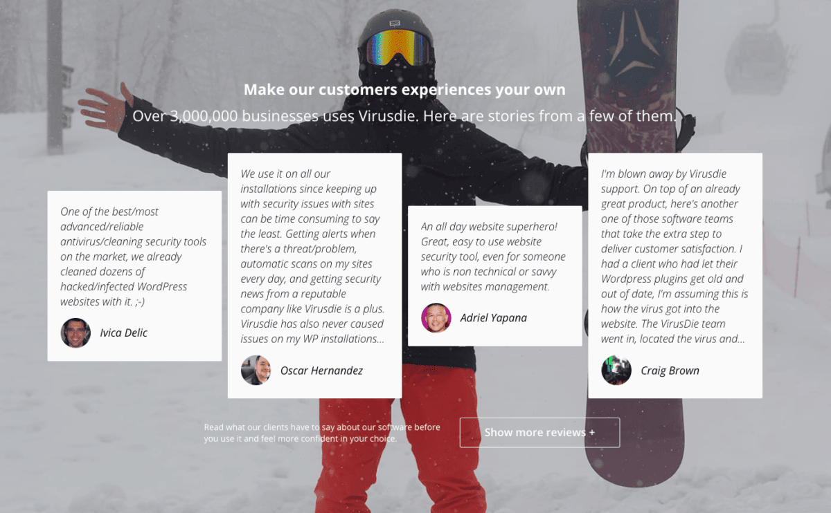 Virusdie Testimonials