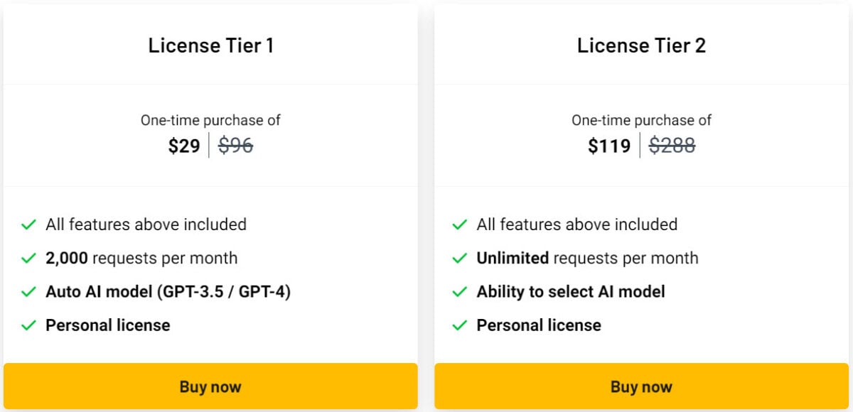 Voila Lifetime Deal Pricing Ii
