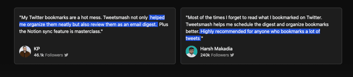 Tweetsmash Bookmark