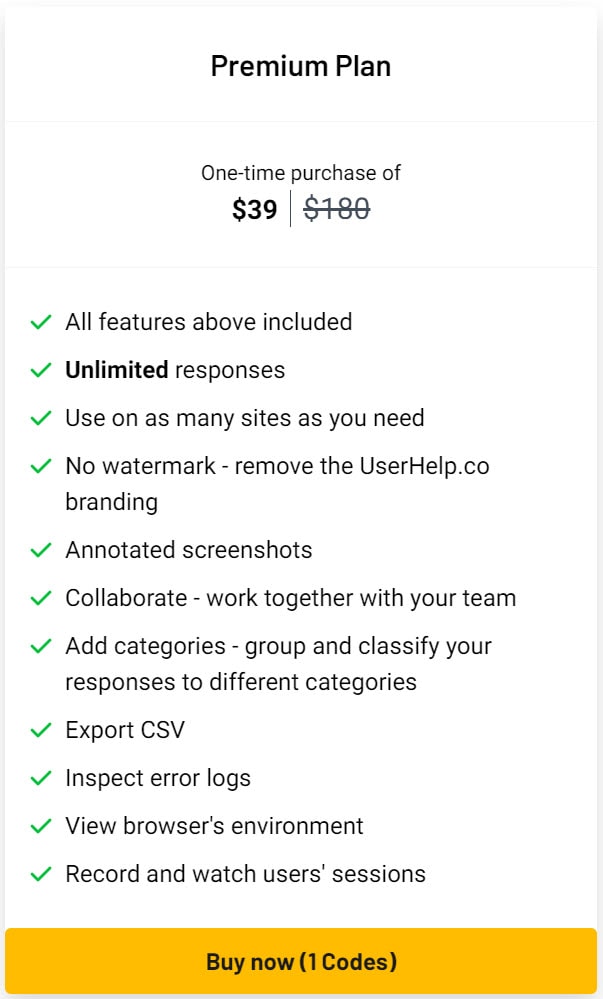 Userhelp Lifetime Deal Pricing