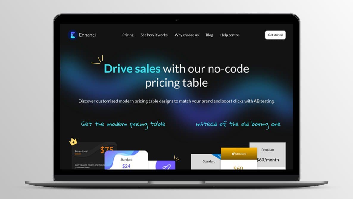 Enhanci Lifetime Deal 🚀 No-Code Pricing Page Creation Tool