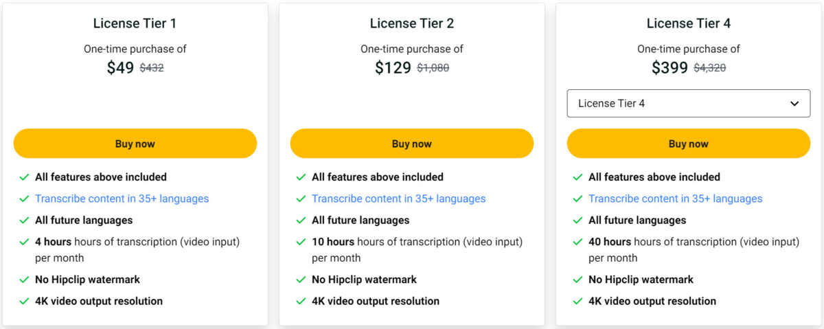 Hipclip Lifetime Deal Pricing