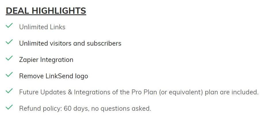 Linksend Lifetime Deal Pricing