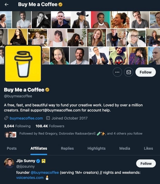 Buymeacoffee Founder