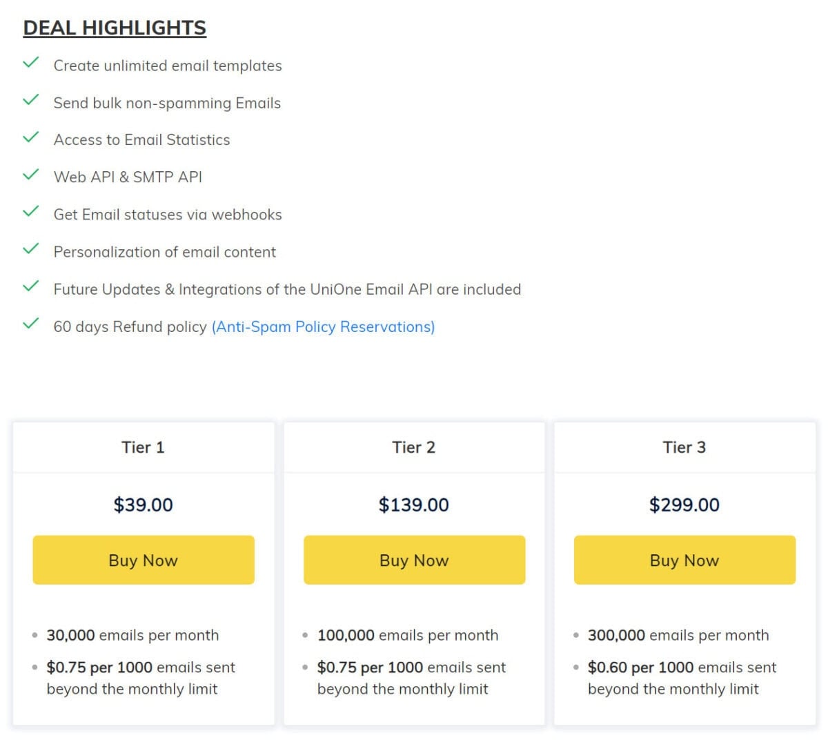 Unione Lifetime Deal Pricing I