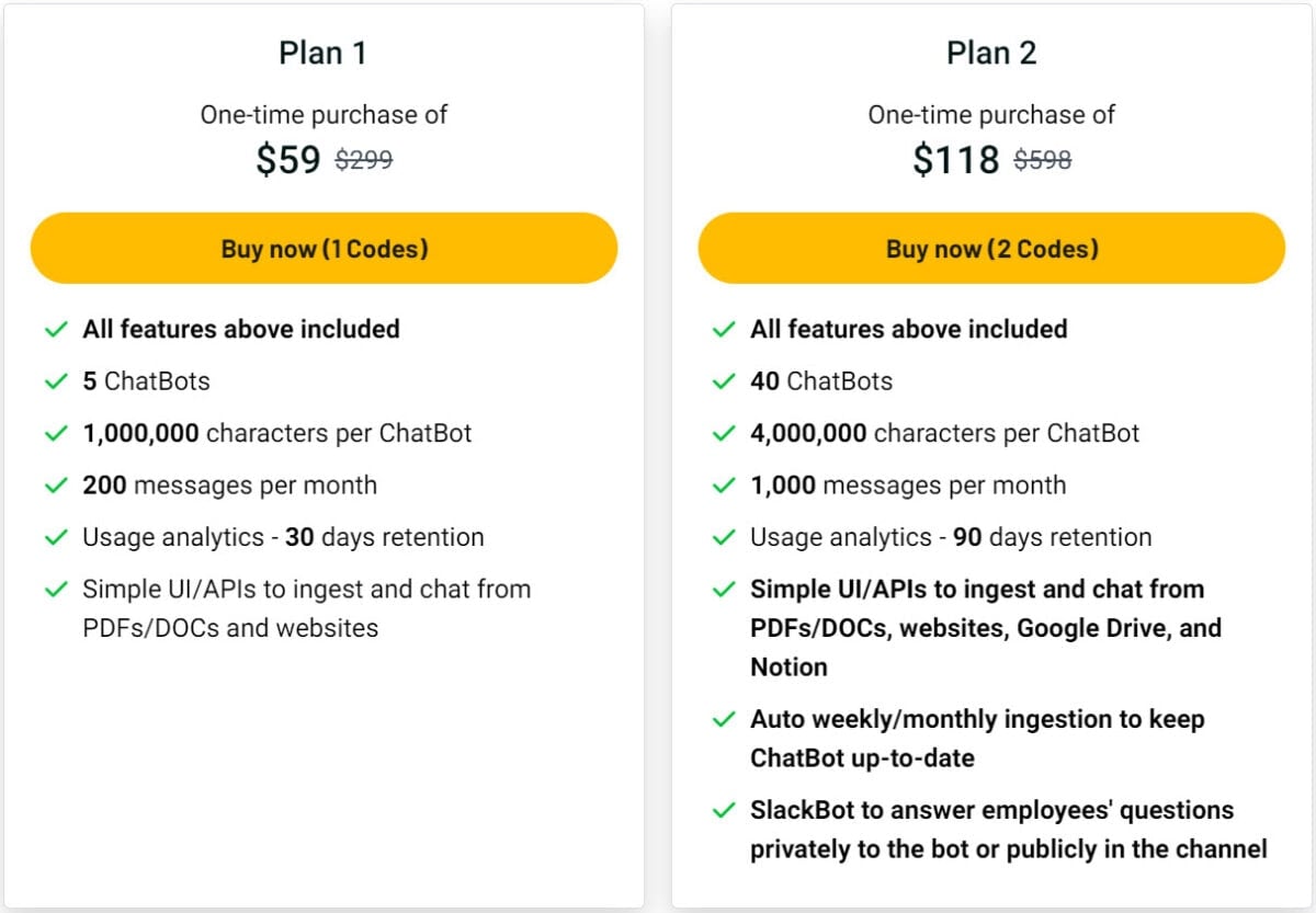 Chatbees Lifetime Deal Pricing