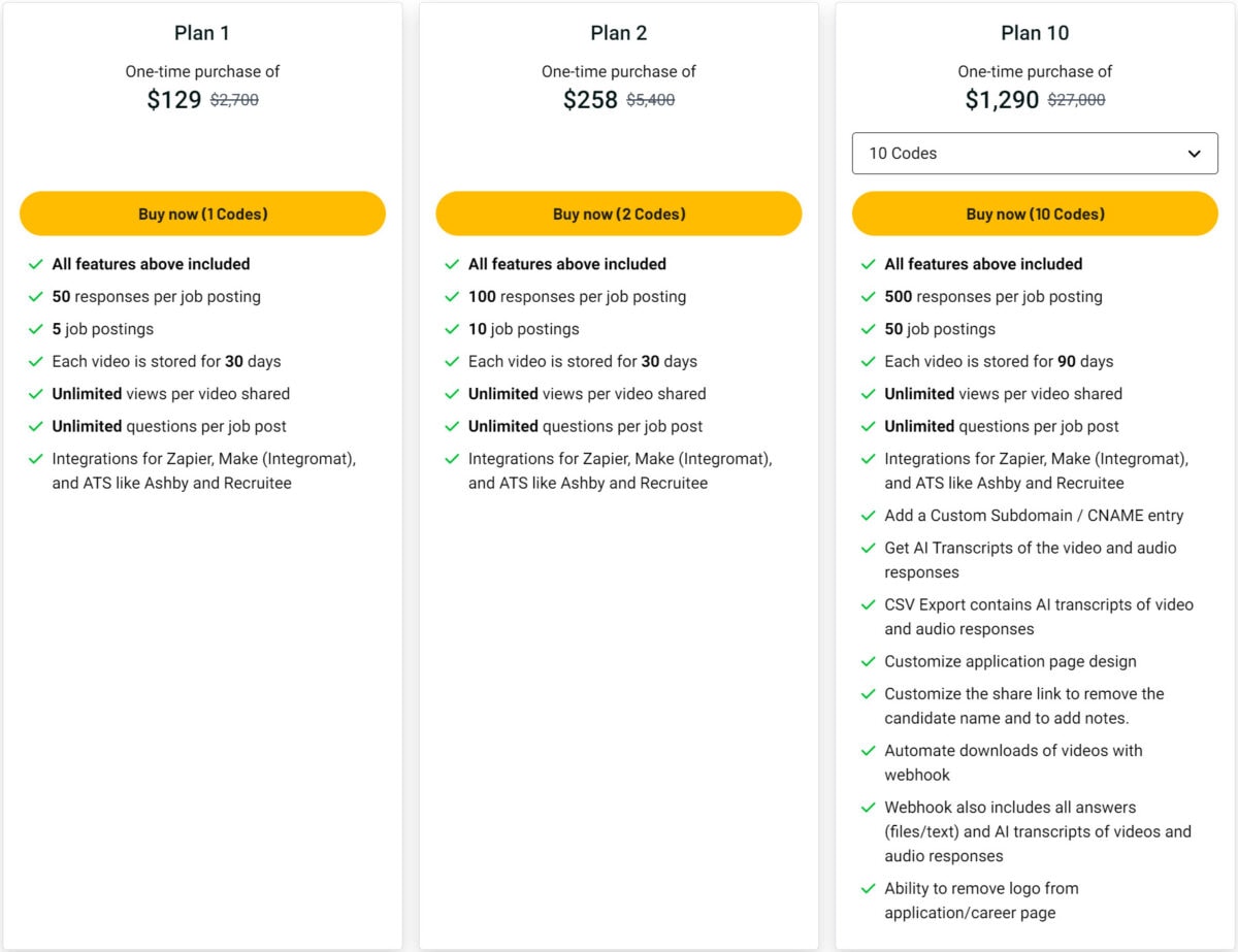Hirevire Lifetime Deal Pricing July 24