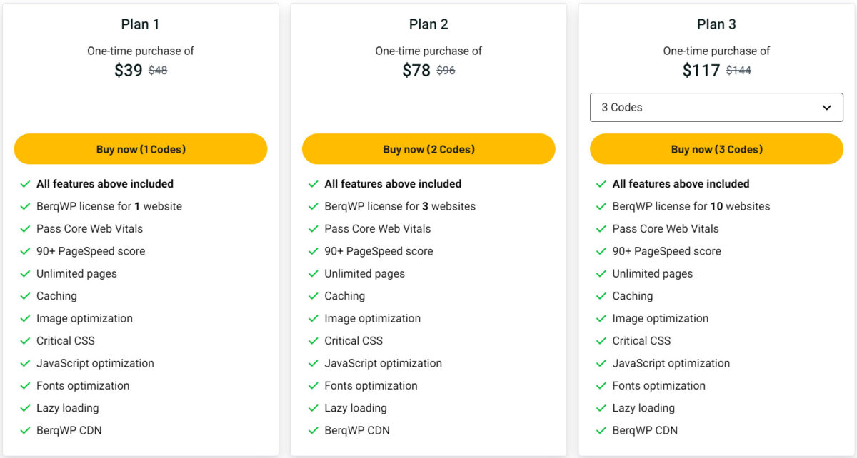 Berqwp Lifetime Deal Pricing Ii