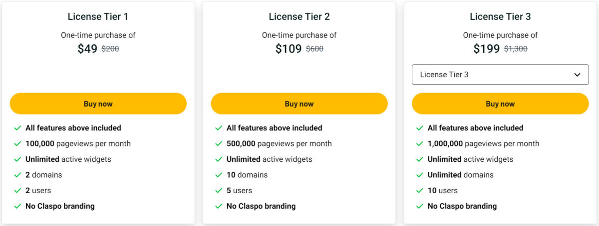 Claspo Lifetime Deal Pricing I