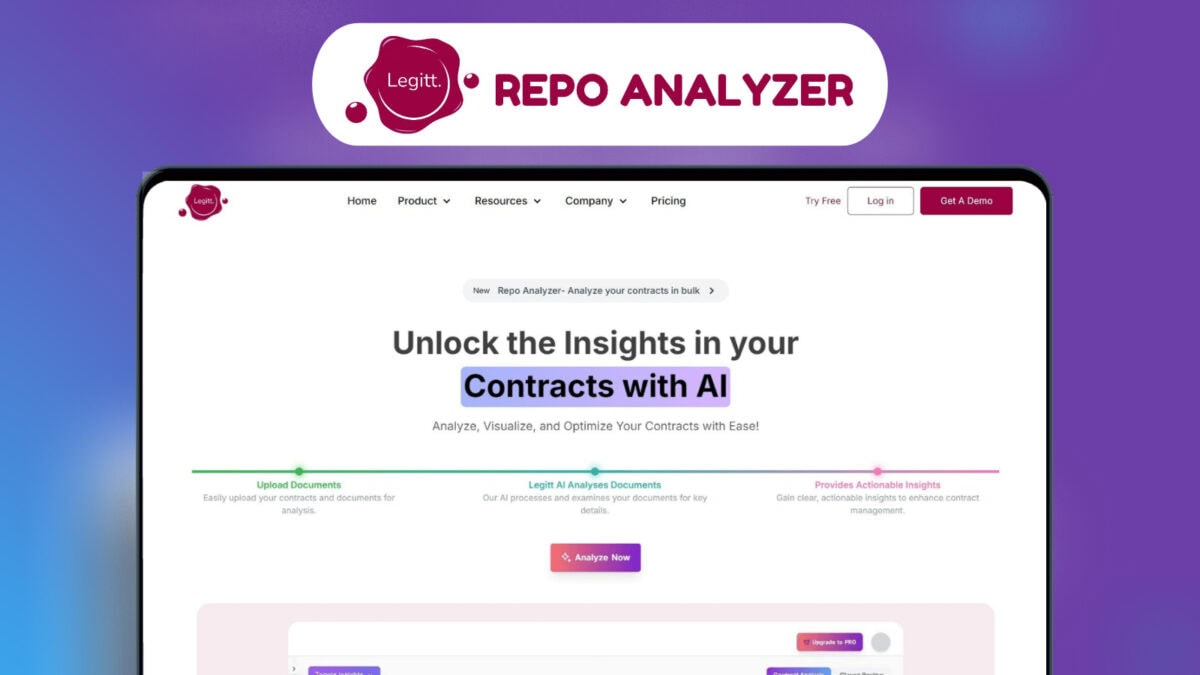 Legitt AI Repo Analyzer Lifetime Deal 🚀 Simplify Contract Management with AI