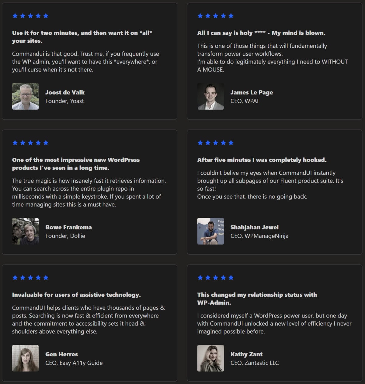 Commandui – Built Wordpress Site In Record Time Image